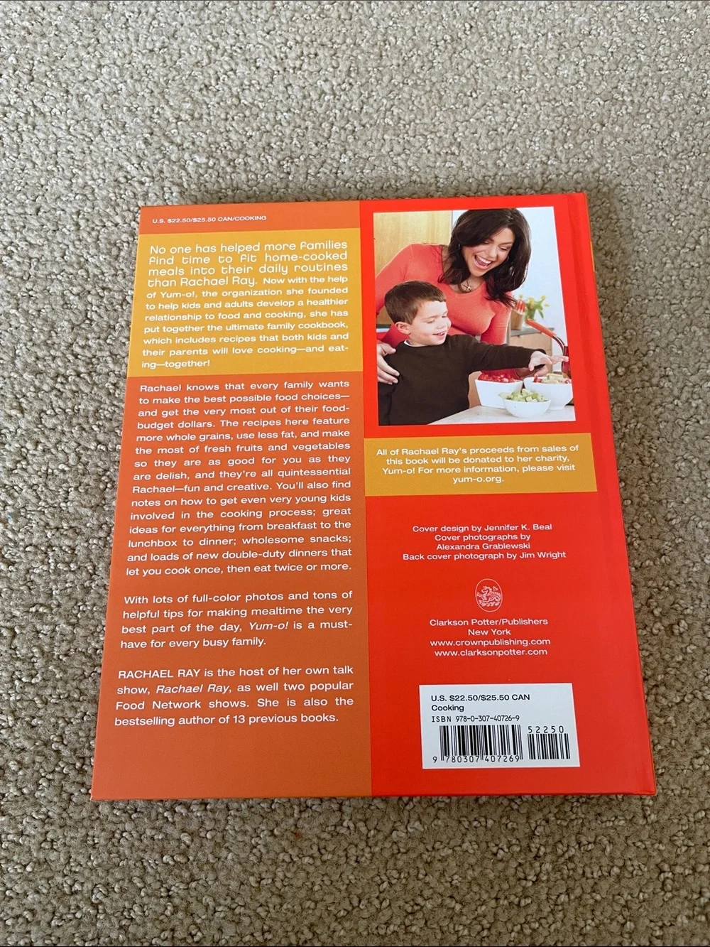 Rachael Ray Yum-O! The Family Cookbook - Orange, Yellow, Red Accents